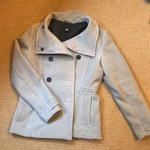 Gray winter pea coat